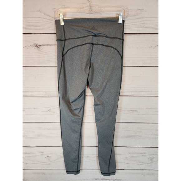 Adidas Women's‎ Gray Solid Stretch Low Rise Modern Ankle Legging Size Medium - Picture 2 of 7